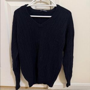 Men's Black Cable Knit Sweater
